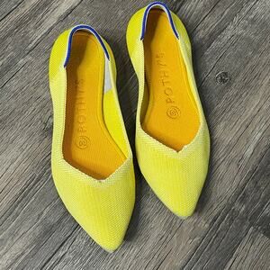 ROTHYS- The Point Yellow‎ Ballet Flats Sunshine Size 6.5